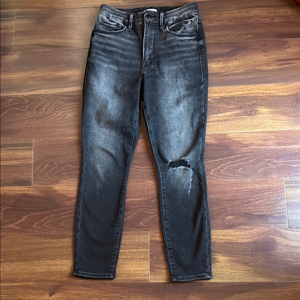 Good American Black Skinny Jeans Size 4/27